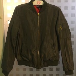 Army green bomber jacket